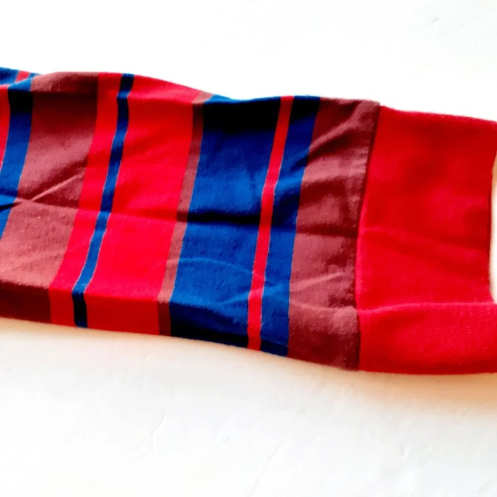 Sonoma Boys T-Shirt Red Blue Stripe Long Sleeve Size Large